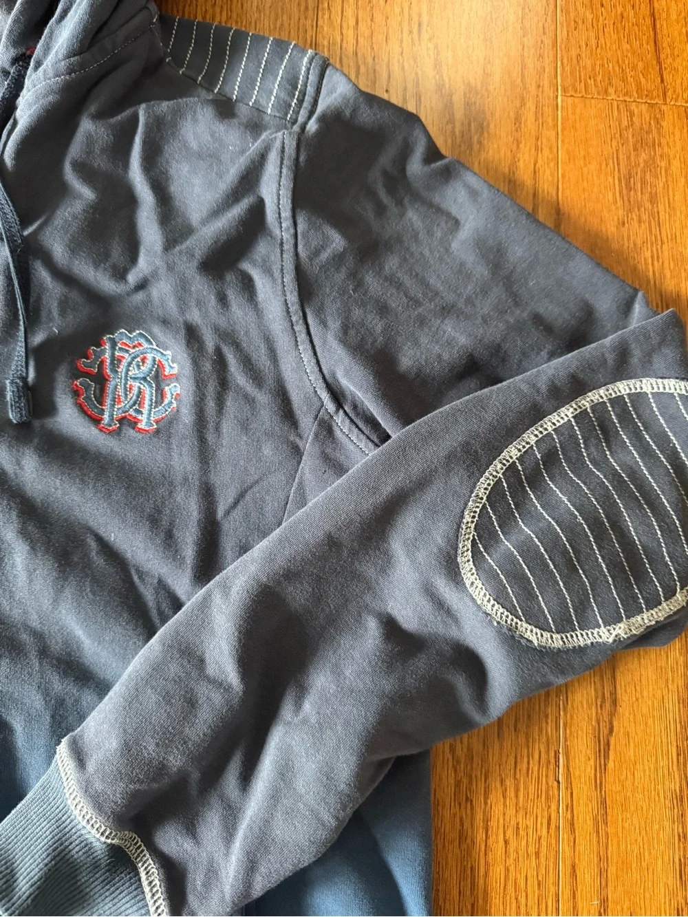 Roberto Cavalli navy blue tracksuit with white piping, size Youth XS Unisex